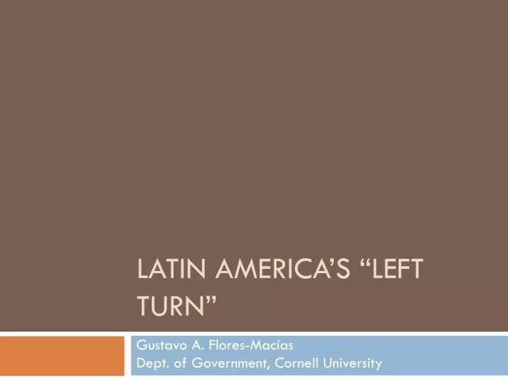 latin america s left turn