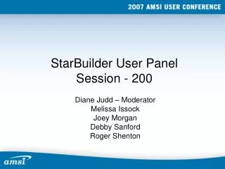 StarBuilder User Panel Session - 200