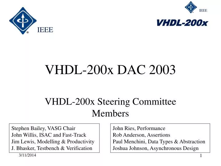 vhdl 200x dac 2003