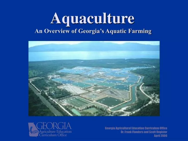 aquaculture an overview of georgia s aquatic farming