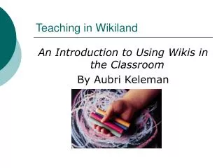 Teaching in Wikiland