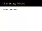 The Fantasy Forties - slide 1