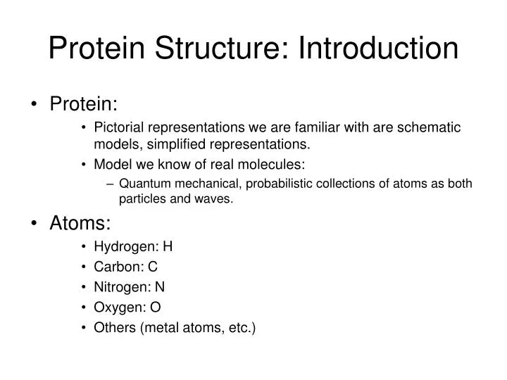 protein structure introduction