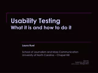 Usability Testing What it is and how to do it