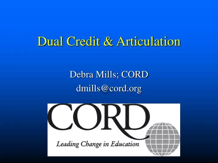dual credit articulation