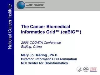 Cancer Biomedical Informatics Grid™ (caBIG TM )