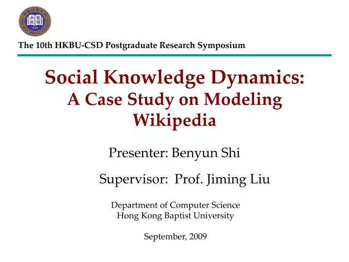 social knowledge dynamic s a case study on modeling wikipedia