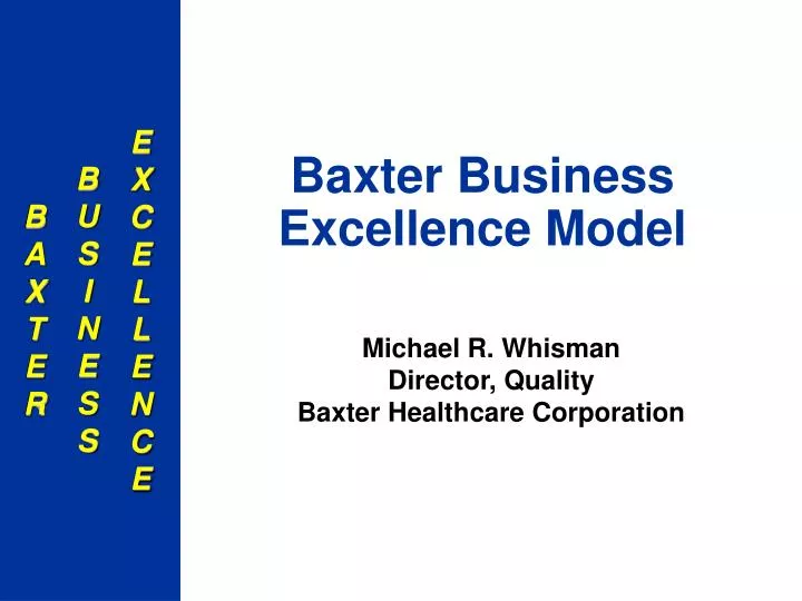 baxter business excellence model