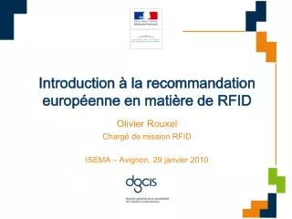 Introduction à la recommandation européenne en matière de RFID
