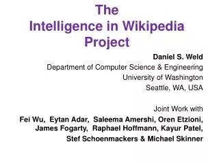 The Intelligence in Wikipedia Project