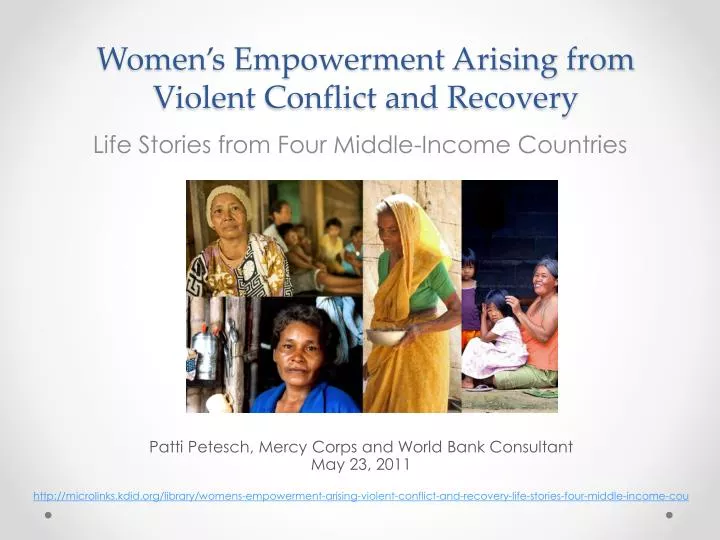 women s empowerment arising from violent conflict and recovery