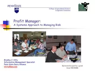 Profit Manager: A Systems Approach to Managing Risk