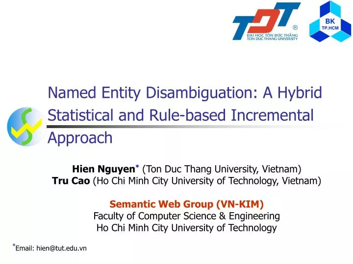 named entity disambiguation a hybrid statistical and rule based incremental approach