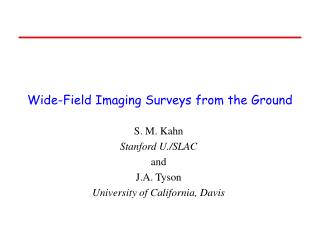 Wide-Field Imaging Surveys from the Ground