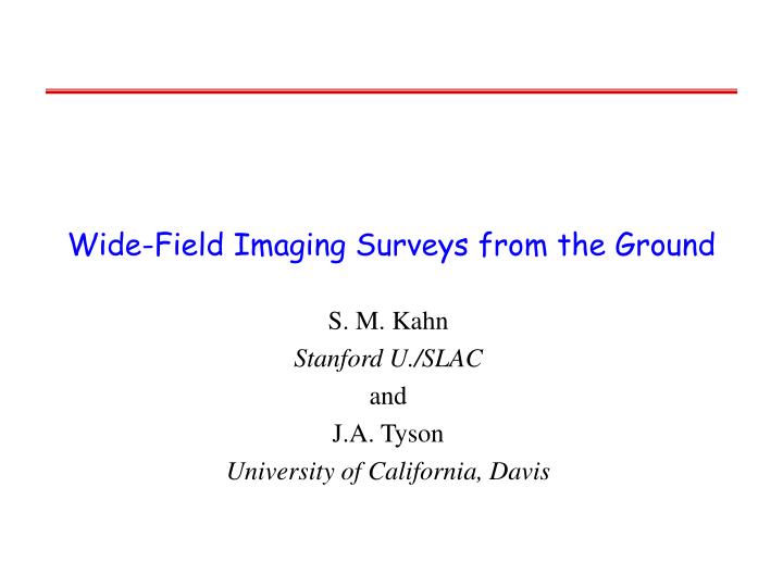 wide field imaging surveys from the ground
