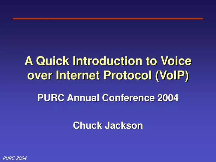 a quick introduction to voice over internet protocol voip