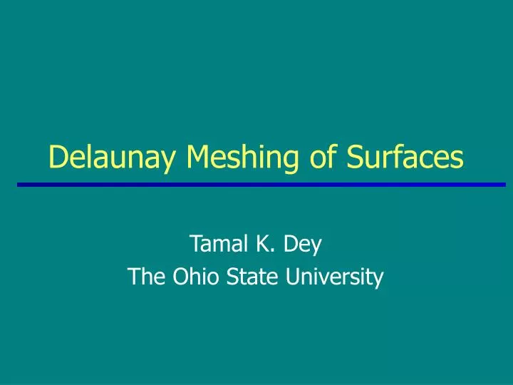 delaunay meshing of surfaces