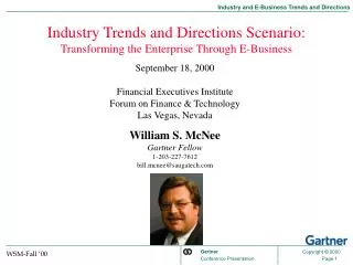 Industry Trends and Directions Scenario: Transforming the Enterprise Through E-Business