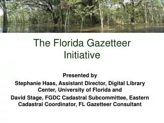 The Florida Gazetteer Initiative