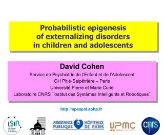 Probabilistic epigenesis of externalizing disorders in children and adolescents