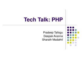 Tech Talk: PHP