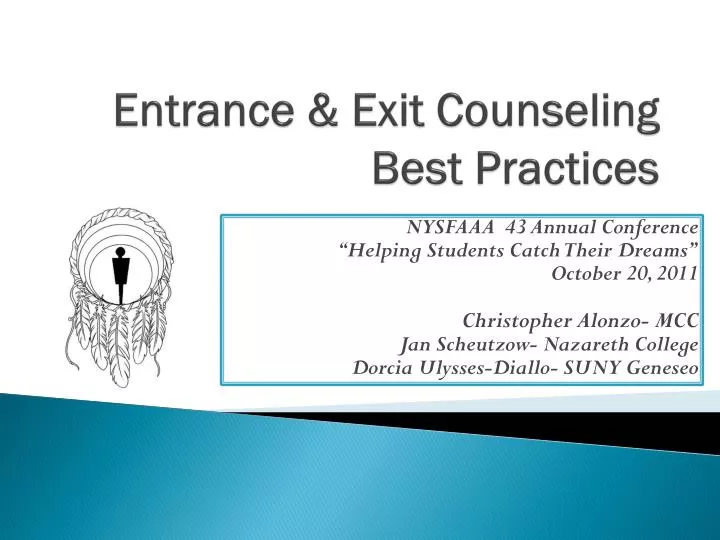 entrance exit counseling best practices