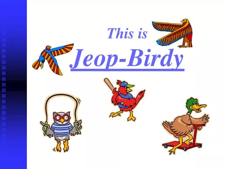 this is jeop birdy