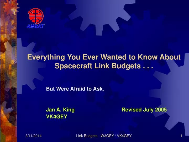 everything you ever wanted to know about spacecraft link budgets