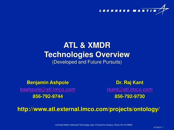 atl xmdr technologies overview developed and future pursuits