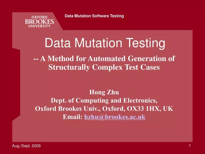 data mutation testing