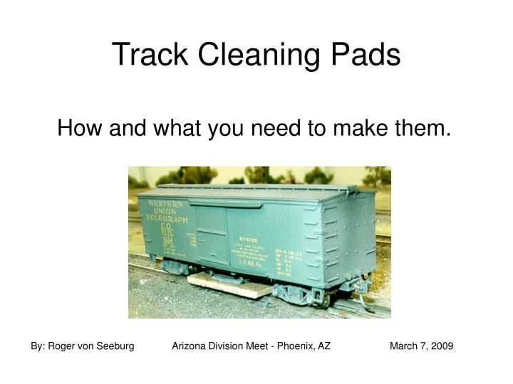 track cleaning pads