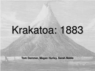 Krakatoa: 1883