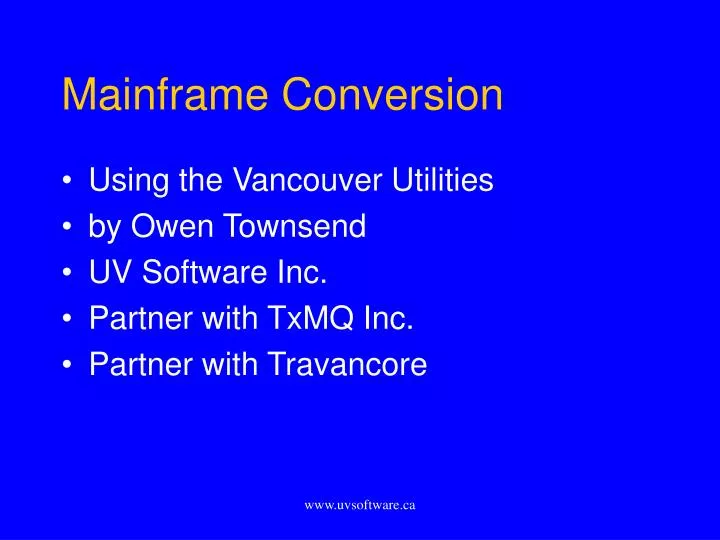 mainframe conversion