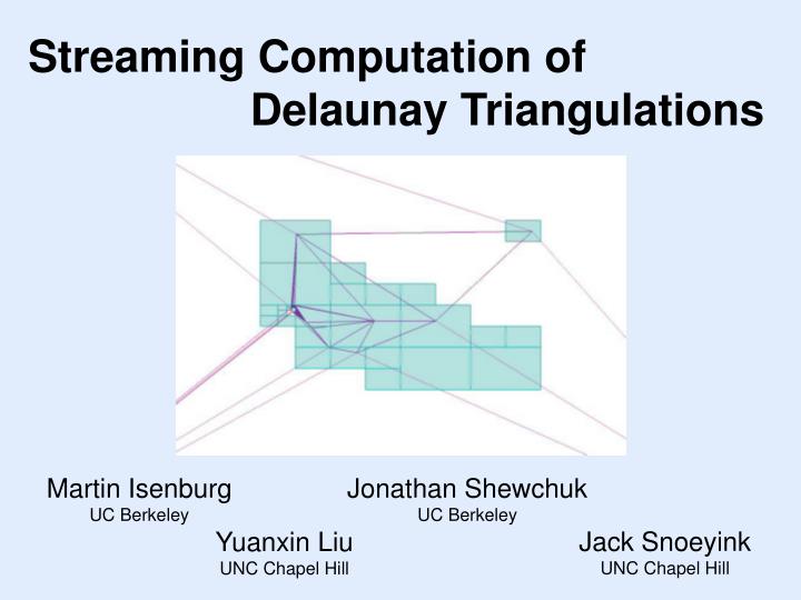 streaming computation of delaunay triangulations