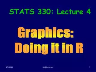 STATS 330: Lecture 4