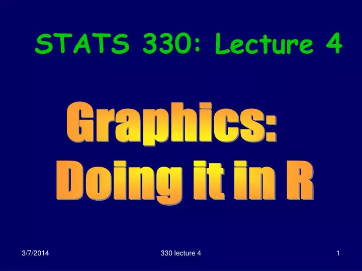 stats 330 lecture 4