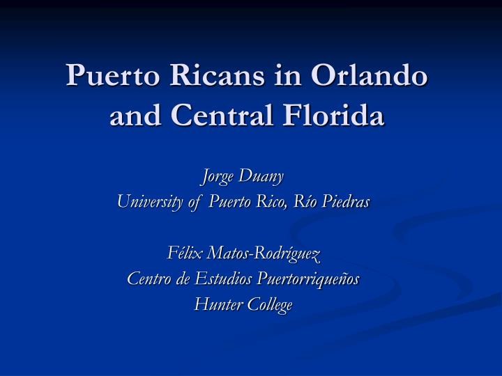 puerto ricans in orlando and central florida