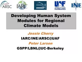 Developing Human System Modules for Regional Climate Models