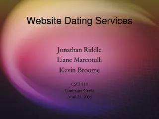 Website Dating Services