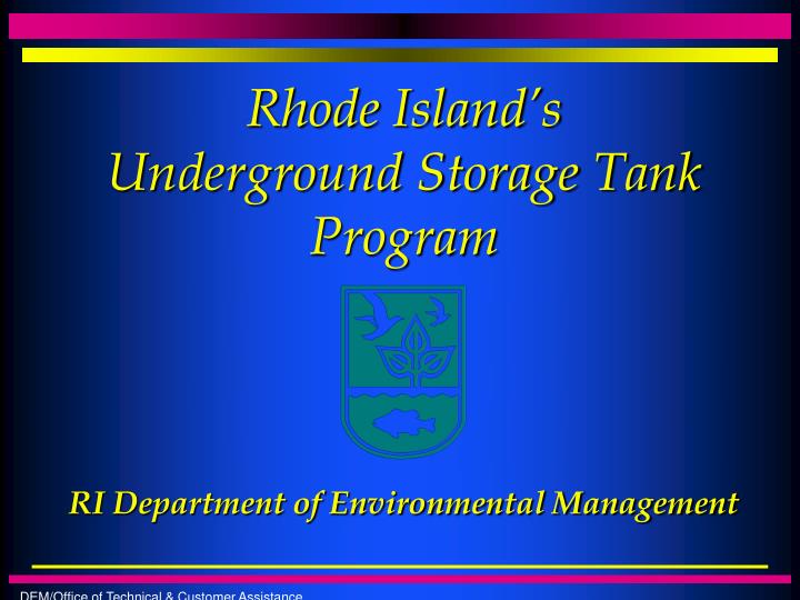 rhode island s underground storage tank program