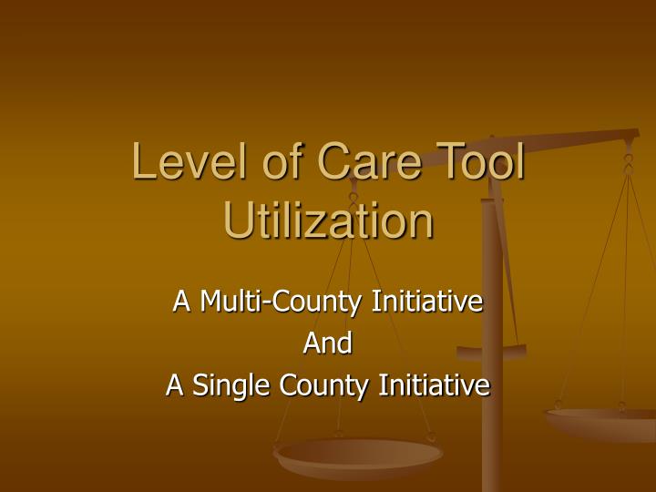 level of care tool utilization