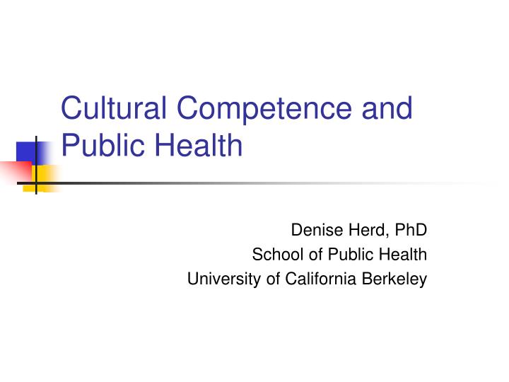 cultural competence and public health