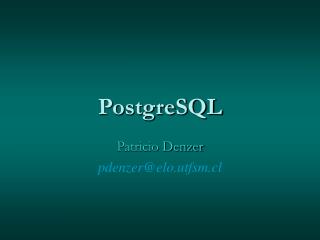 postgresql