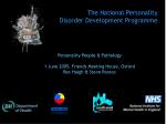 The National Personality Disorder Development Programme - slide 1