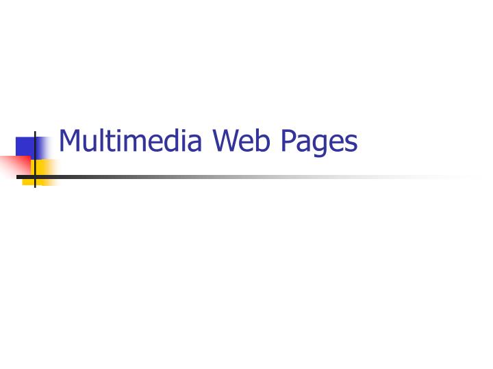multimedia web pages