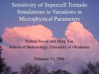 Sensitivity of Supercell Tornado Simulations to Variations in Microphysical Parameters