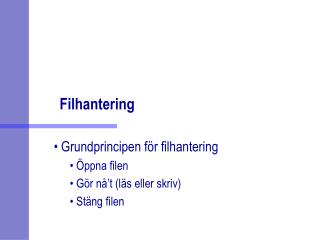 filhantering