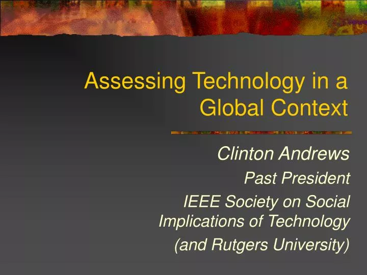 assessing technology in a global context