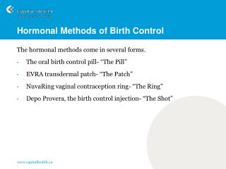 Hormonal Methods of Birth Control