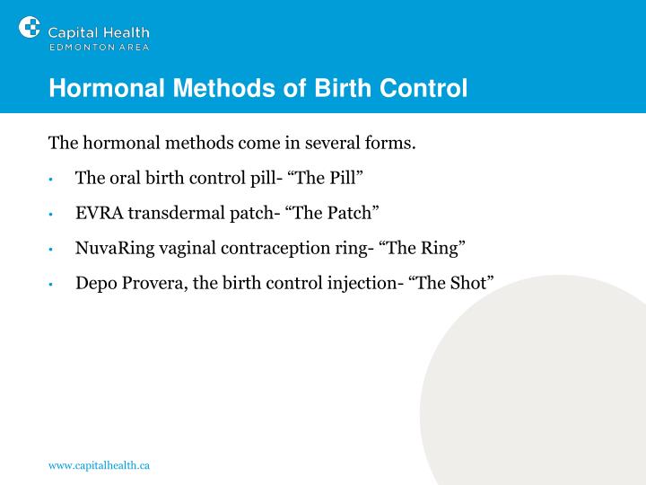 hormonal methods of birth control